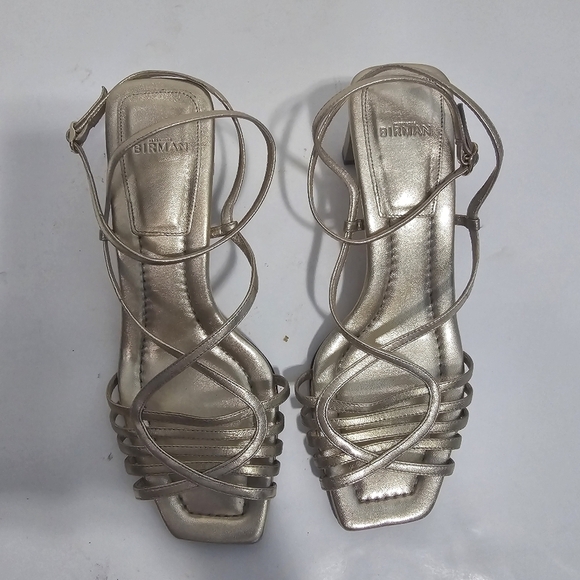 Alexandre Birman Naya Slingback Gold Strappy Heeled Sandal Metalic Evening Holid - Picture 5 of 12